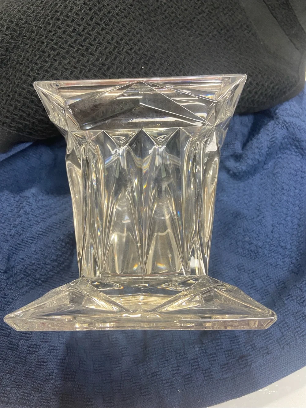 Vintage PartyLite Made in Germany Faceted Crystal Votive Candle Holder
